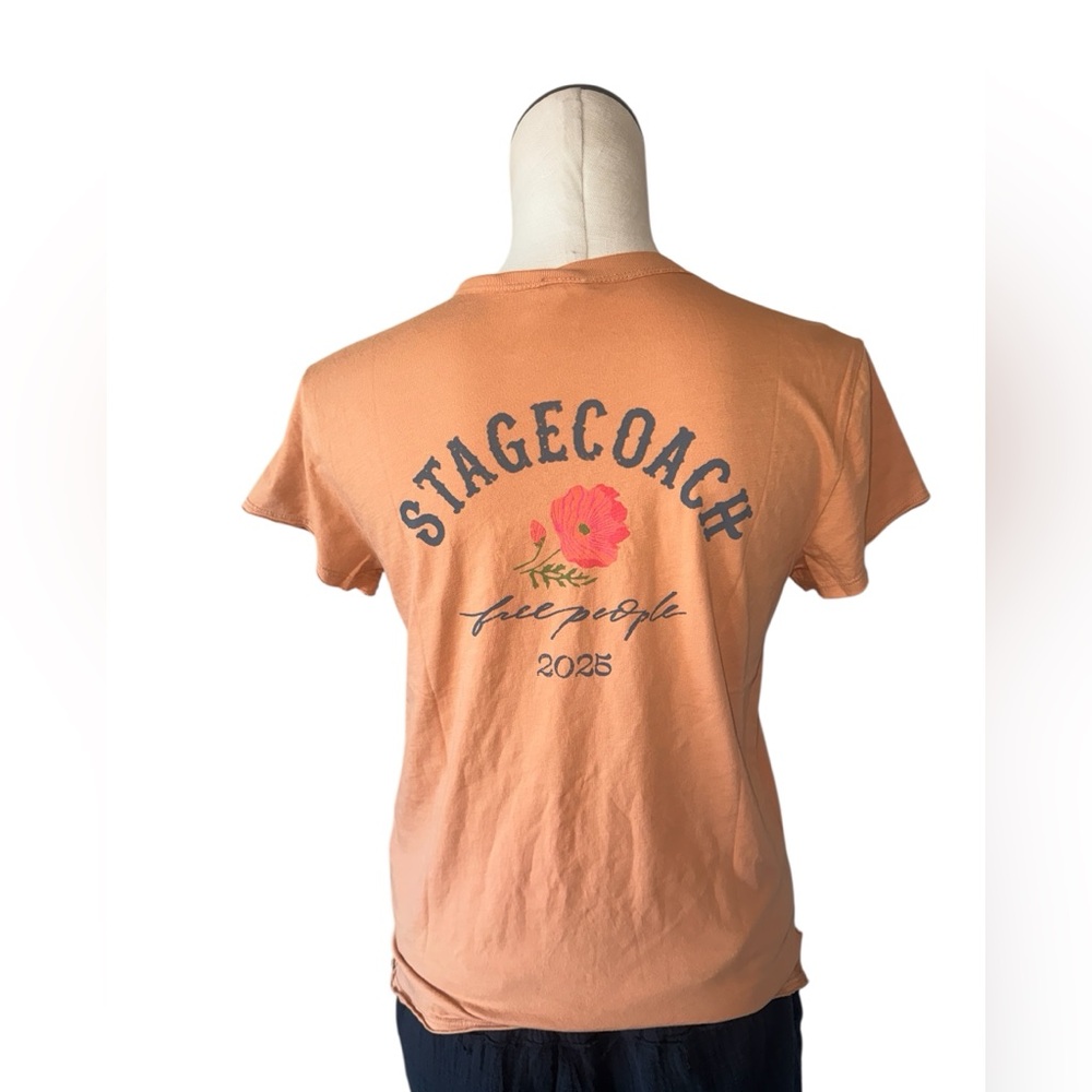 NWOT Free People  X Stagecoach tee Medium  100% Organic Cotton - Picture 7 of 9